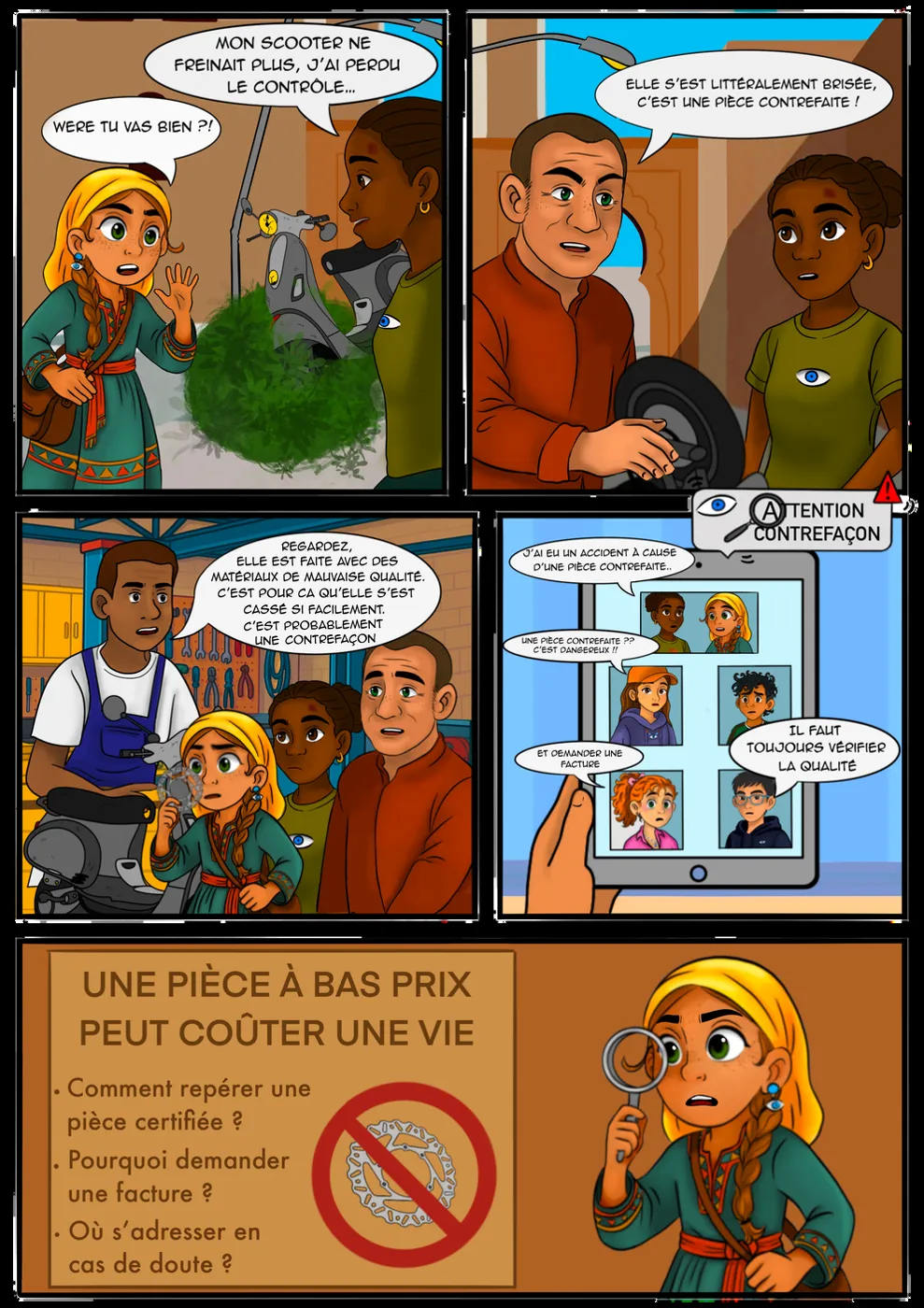 Planche « Une pièce à bas prix peut coûter une vie »