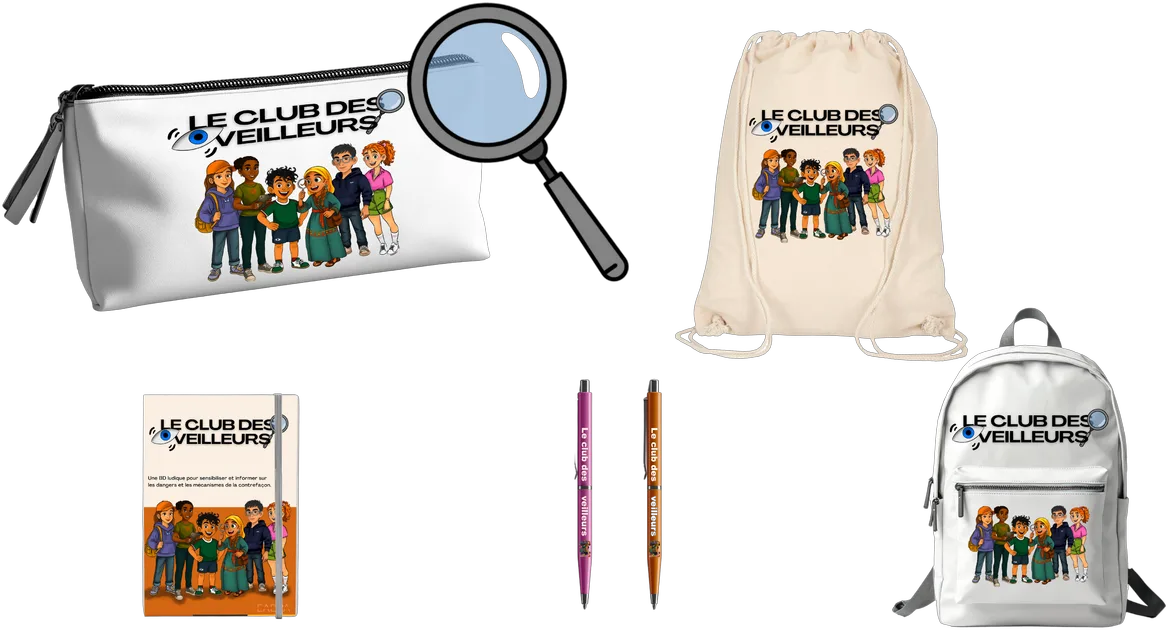 Kit du Veilleur : sac, carnet, loupe et BD